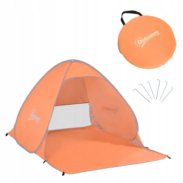 Namiot plażowy Pop Up automatyczny ochrona UV 2-3 osobowy camping Outsunny