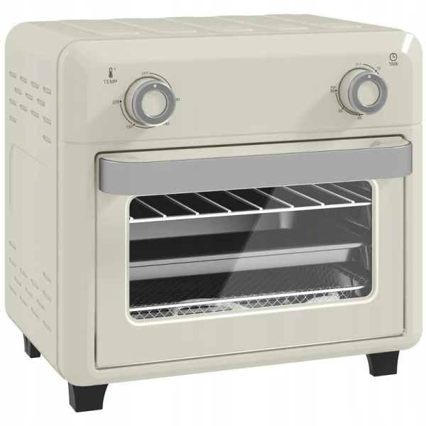 Mini piekarnik 1000W 10L z termoobiegiem kremowy HOMCOM
