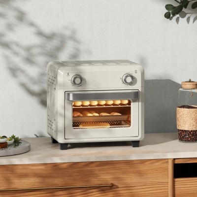 Mini piekarnik 1000W 10L z termoobiegiem kremowy HOMCOM