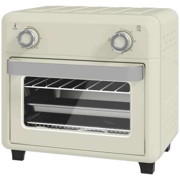 Mini piekarnik 1000W 10L z termoobiegiem kremowy HOMCOM