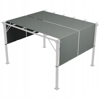 Wymienny dach do pergoli 3 x 3 m UV30+ ciemnoszary Outsunny