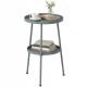 Stolik balkonowy tarasowy metalowy Ø36 cm ciemnoszary Outsunny