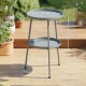 Stolik balkonowy tarasowy metalowy Ø36 cm ciemnoszary Outsunny