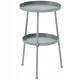 Stolik balkonowy tarasowy metalowy Ø36 cm ciemnoszary Outsunny