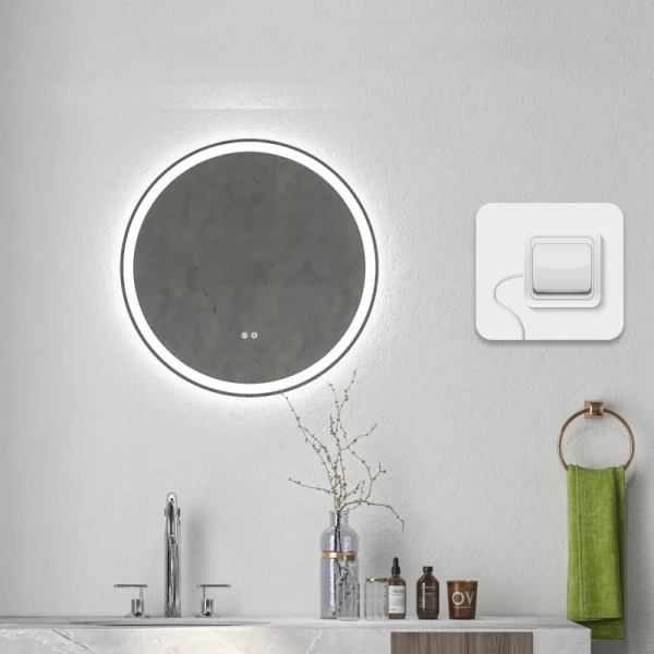 Lustro łazienkowe LED 60 cm antypara dotykowe kleankin