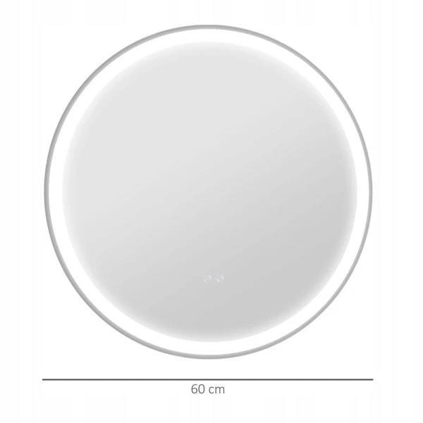 Lustro łazienkowe LED 60 cm antypara dotykowe kleankin