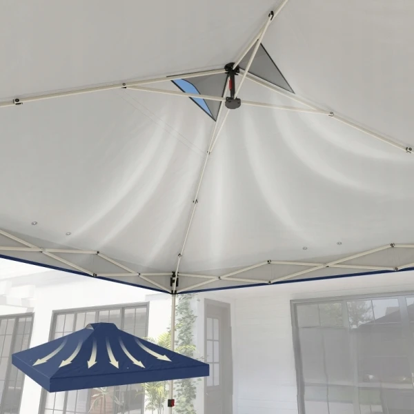 Zapasowy dach pawilonu Outsunny 3 x 3 m UV50+ wodoodporny niebieski