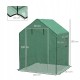 Folia do szklarni 140x143x190 cm PE UV drzwi rolowane zielona Outsunny