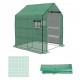 Folia do szklarni 140x143x190 cm PE UV drzwi rolowane zielona Outsunny