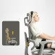 Ergonomiczne krzesło biurowe z podnóżkiem HOMCOM regulowane beżowe