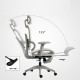 Ergonomiczne krzesło biurowe z podnóżkiem HOMCOM regulowane beżowe