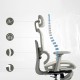 Ergonomiczne krzesło biurowe z podnóżkiem HOMCOM regulowane beżowe