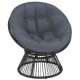 Fotel ogrodowy obrotowy 360° Papasan rattanowy szary Outsunny