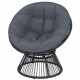 Fotel ogrodowy obrotowy 360° Papasan rattanowy szary Outsunny