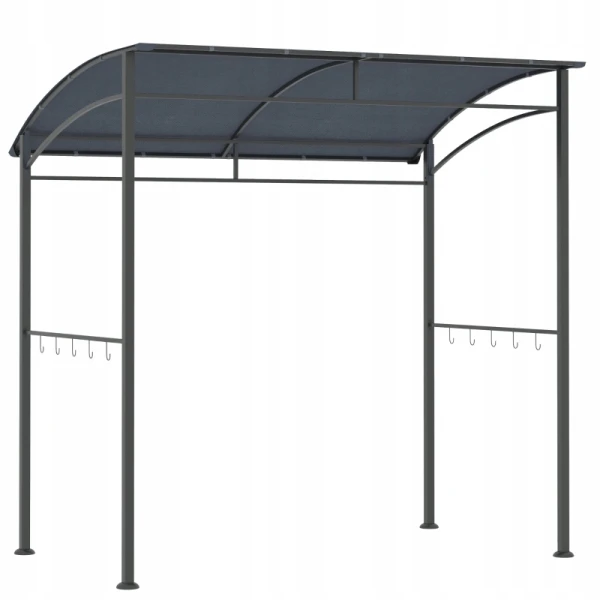 Pawilon grillowy Outsunny zadaszenie grilla 215 x 150 cm szary
