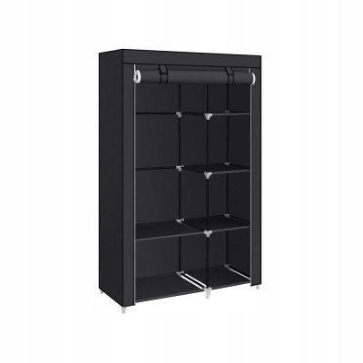 Szafa materiałowa SONGMICS z drążkiem na ubrania czarna 105 x 45 x 168 cm