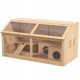 Klatka dla chomika PawHut 85x45x44 cm z domkiem i mostkiem