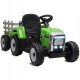 Elektryczny traktor z przyczepą dla dzieci HOMCOM 12V pilot 3-6 lat zielony