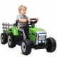 Elektryczny traktor z przyczepą dla dzieci HOMCOM 12V pilot 3-6 lat zielony