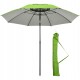 Parasol plażowy z pokrowcem Outsunny Ø185 cm UV30+ regulowany zielony