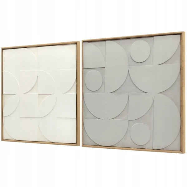 Dekoracja ścienna 3D geometryczna nowoczesna zestaw 2 sztuki HOMCOM