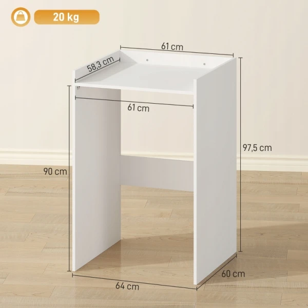 Szafka łazienkowa nad pralkę HOMCOM 64 x 60 x 97,5 cm biała