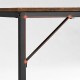 Biurko prostokątne vintage brąz z czarnym stelażem 120 x 60 cm VASAGLE