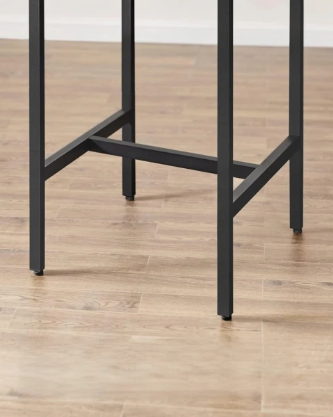 Zestaw barowy wysoki stół + dwa hokery rustykalny brąz VASAGLE styl loft