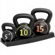Zestaw kettlebell 3 szt. 2,2 kg 4,5 kg 6,8 kg SPORTNOW