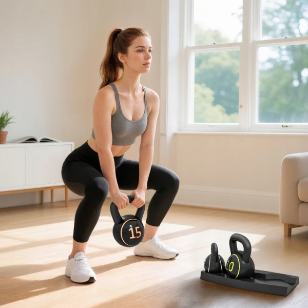 Zestaw kettlebell 3 szt. 2,2 kg 4,5 kg 6,8 kg SPORTNOW