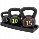 Zestaw kettlebell 3 szt. 2,2 kg 4,5 kg 6,8 kg SPORTNOW