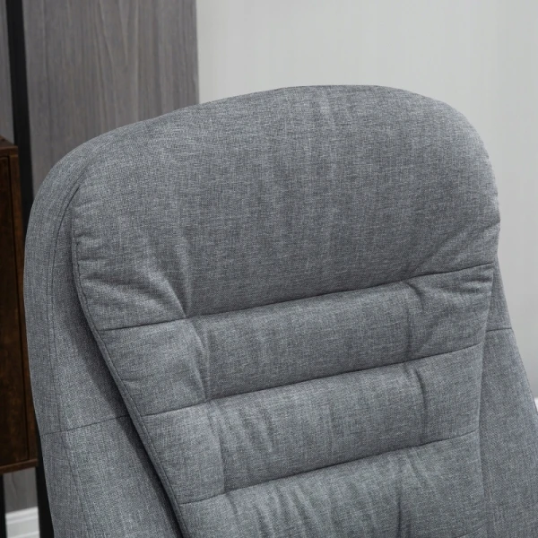 Fotel biurowy Vinsetto ergonomiczne krzesło obrotowe szare do 120 kg