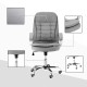 Fotel biurowy Vinsetto ergonomiczne krzesło obrotowe szare do 120 kg