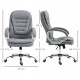 Fotel biurowy Vinsetto ergonomiczne krzesło obrotowe szare do 120 kg