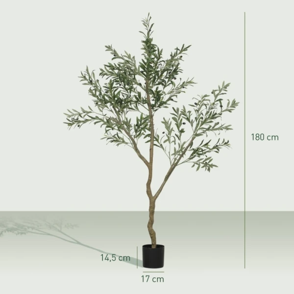 Sztuczna oliwka 180 cm HOMCOM realistyczne drzewko oliwne dekoracja