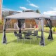 Pawilon ogrodowy z moskitierą Outsunny 2,94x2,94 m ochrona UV szary