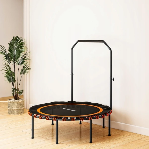 Trampolina fitness SPORTNOW z uchwytem składana Ø114 cm do 200 kg