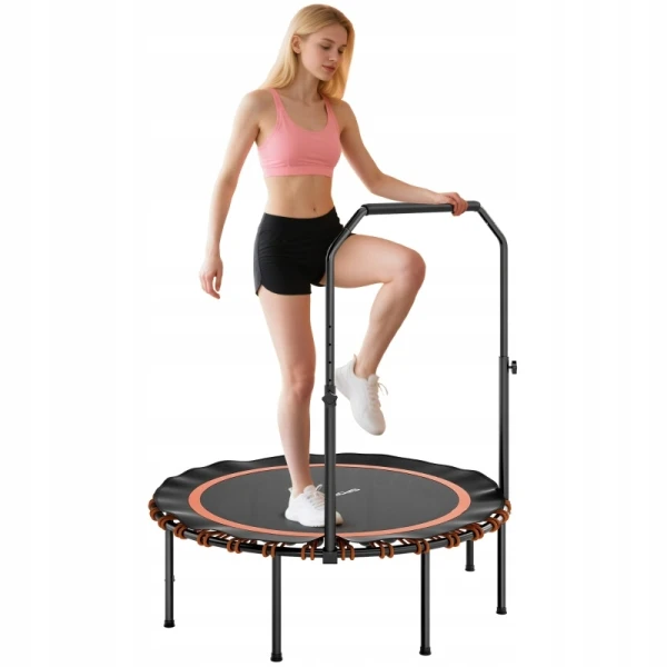 Trampolina fitness SPORTNOW z uchwytem składana Ø114 cm do 200 kg