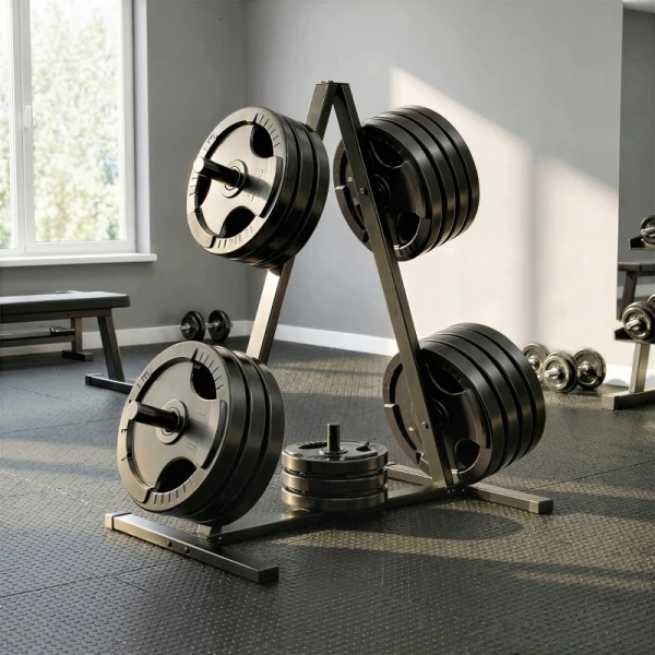 Stojak na talerze SPORTNOW do 200 kg na obciążenia 2,5 cm czarny