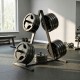 Stojak na talerze SPORTNOW do 200 kg na obciążenia 2,5 cm czarny