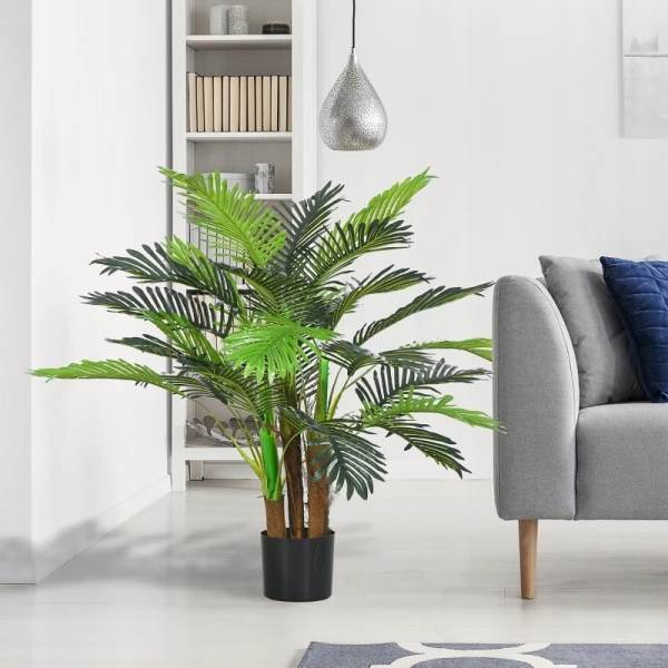 Sztuczna palma w doniczce HOMCOM 100 cm 27 liści zielona dekoracja