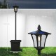 Lampa solarna ogrodowa Outsunny 160 cm LED IP44 czarna