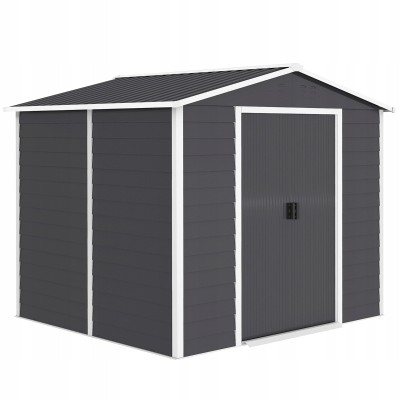 Domek narzędziowy Outsunny 845-857V00CG metalowa szopa ogrodowa 4,4m²