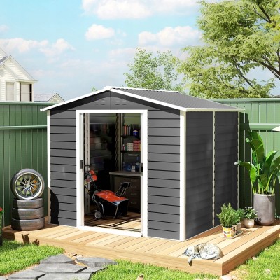 Domek narzędziowy Outsunny 845-857V00CG metalowa szopa ogrodowa 4,4m²