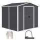 Domek narzędziowy Outsunny 845-857V00CG metalowa szopa ogrodowa 4,4m²