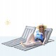 Leżak plażowy składany z regulowanym oparciem Outsunny szary zestaw 2szt.