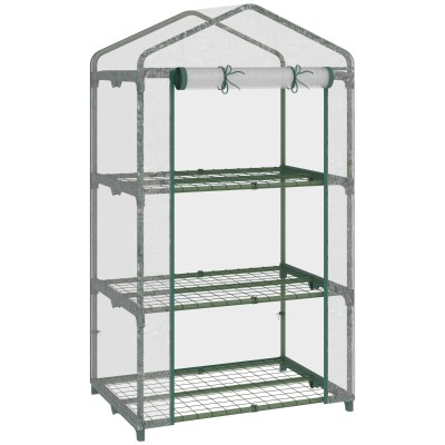 Szklarnia foliowa z półkami Outsunny 69 x 49 x 125 cm mrozoodporna