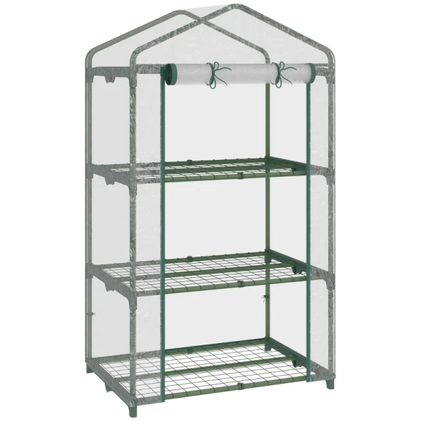 Szklarnia foliowa z półkami Outsunny 69 x 49 x 125 cm mrozoodporna