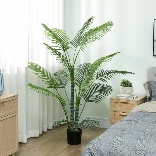 Sztuczna palma w doniczce HOMCOM 175 cm odporna na UV zielona