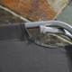 Leżak ogrodowy z regulowanym oparciem Outsunny metalowy składany szary